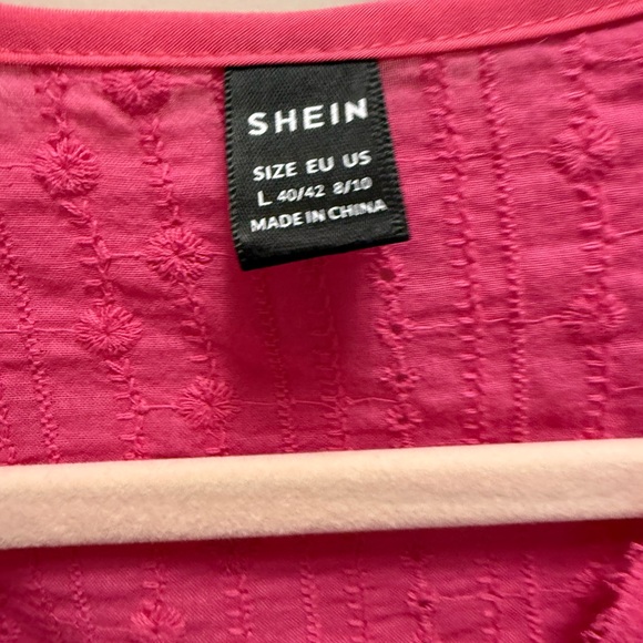 SHEIN Fuchsia Textured Blouse - Picture 2 of 2